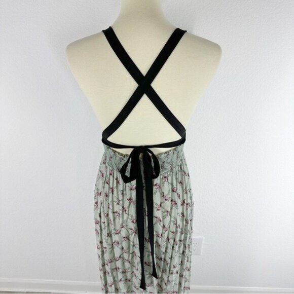 Wayf Longline Floral Print Halter Maxi Dress Size M - Picture 6 of 11